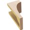 Ekena Millwork 5"W x 5"D x 10"H Wide Stockport Rough Cedar Woodgrain TimberThane Corbel, Primed Tan CORUR05X05X10STORCPR - alternate 4